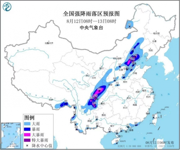 暴雨黃色預(yù)警！全國13省市區(qū)有大到暴雨 